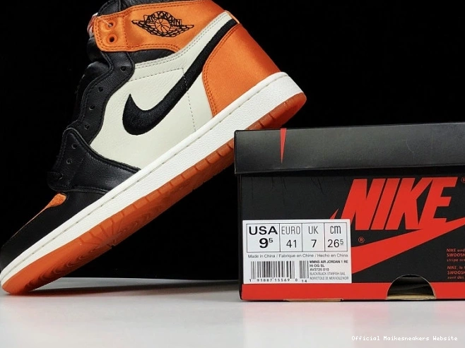 Official Maikesneakers Shattered Womens Backboard Satin 1 Retro Jordan Air AV3725-010 0816